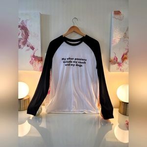 Funny Graphic Raglan Long Sleeve Tee